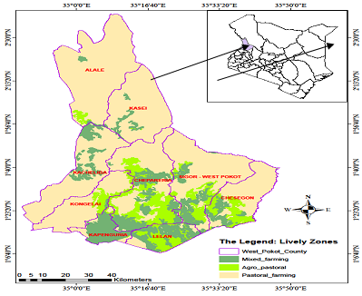 Location of West Pokot County in Kenya