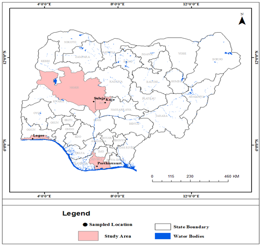 Figure 1: Locations of the Study Areas