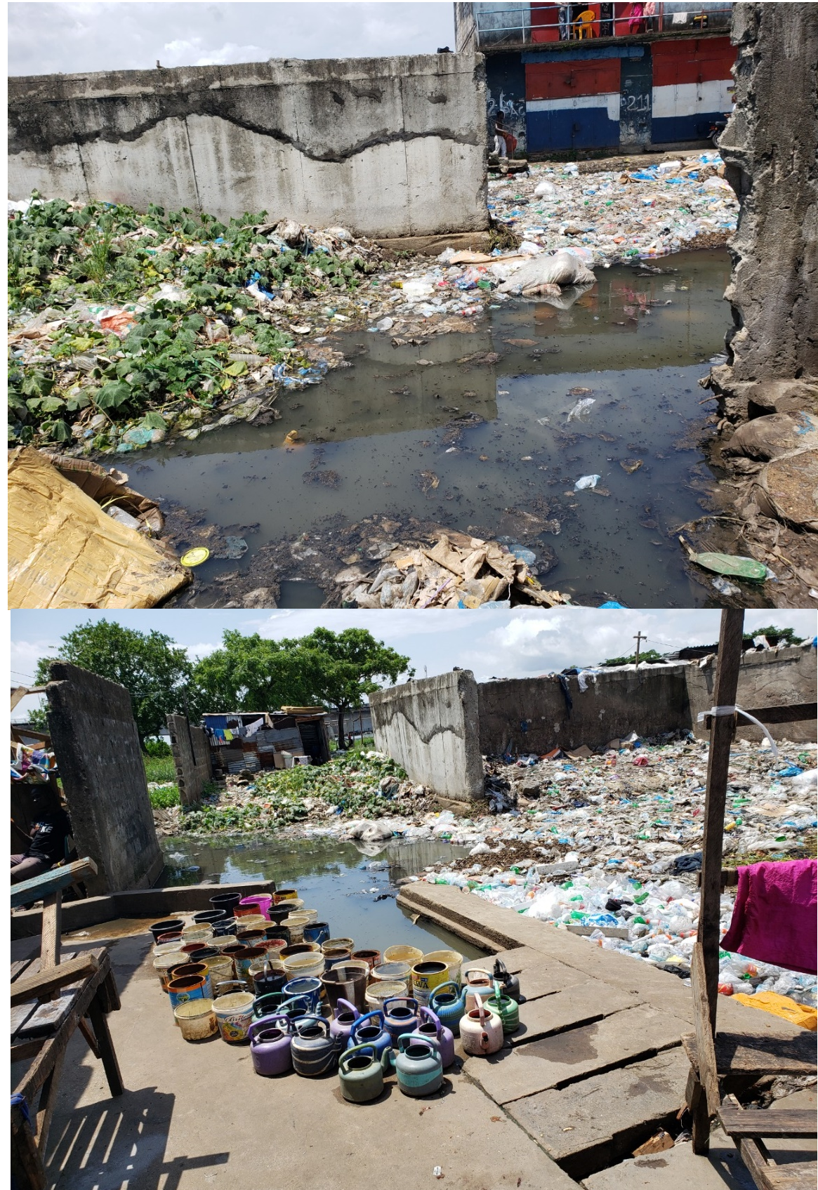 Figure 4. Dumping of waste in un-finished buildings in the city