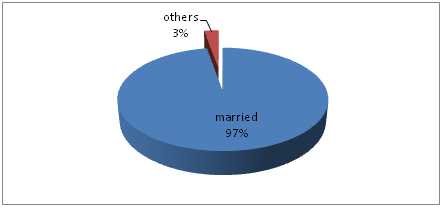 Marital status of respondents