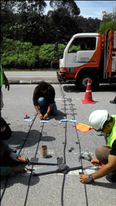 Figure 8: The traffic flow between lane are  separated by cone 