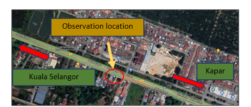 Figure 2 Location 1 (With Physical Median)