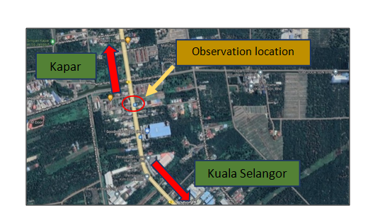 Figure 3: Location 2 (with marking road median (deterioration))