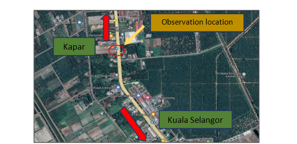 Figure 4: Location 3 (with marking road median)
