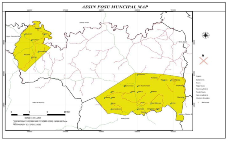 Map of Assin Fosu 